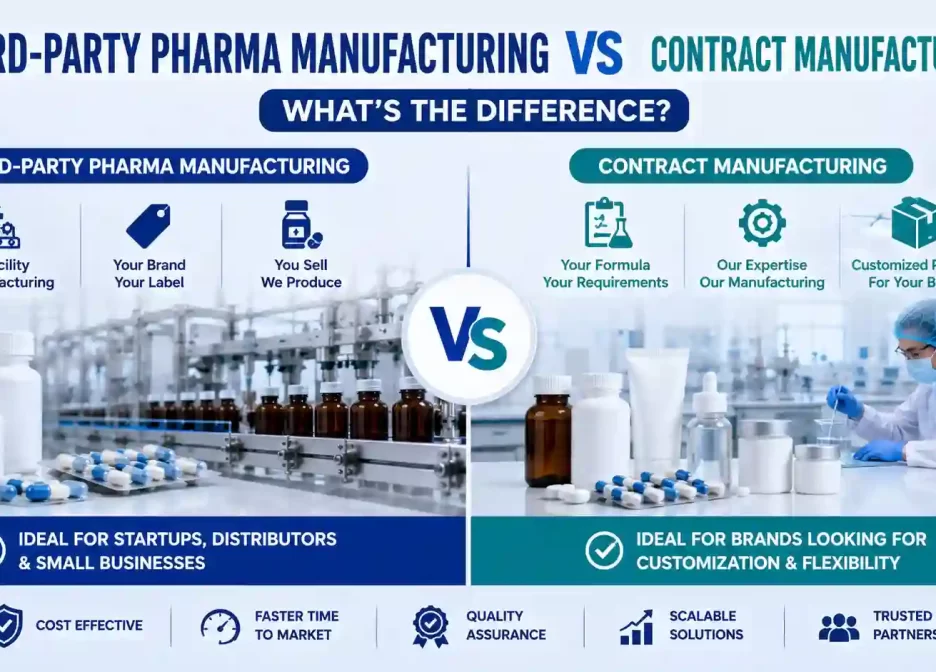 Third-Party Pharma Manufacturing vs Contract Manufacturing: What’s the Difference?