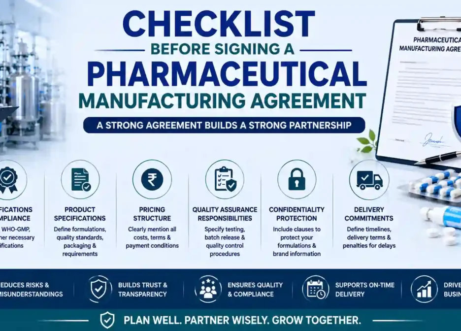 Checklist Before Signing a Pharmaceutical Manufacturing Agreement